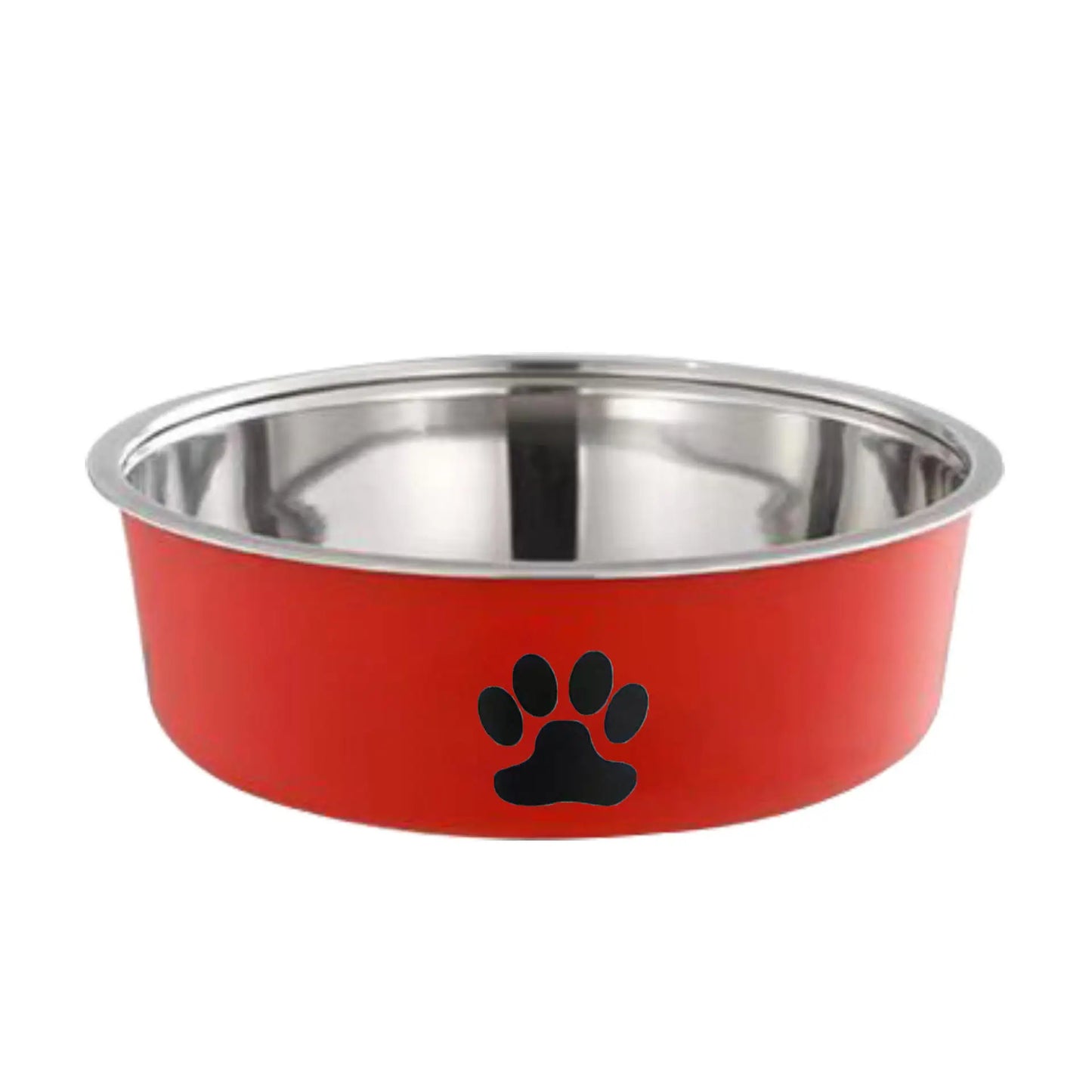Qbellpet Stainless Steel Dog Bowls Insulated Dog Food Water Bowl No Tip Pet Feeder Bowl No Skid Spill Proof for Medium Large Dog