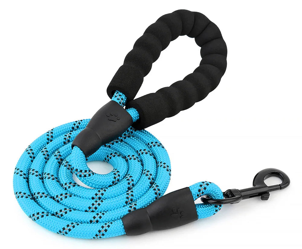 Comforting Pet Leashes 8Mm Reflective Threads Rope Webbing Non Tangle Dog Leash Bulk Small Large Dogs Black Walking Training