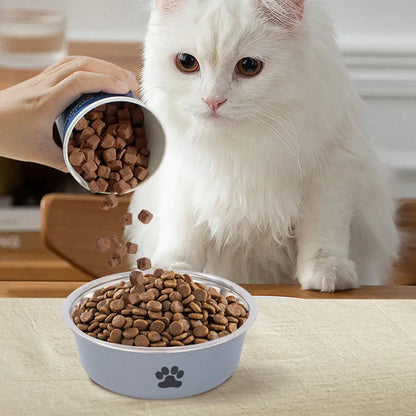 Qbellpet Stainless Steel Dog Bowls Insulated Dog Food Water Bowl No Tip Pet Feeder Bowl No Skid Spill Proof for Medium Large Dog