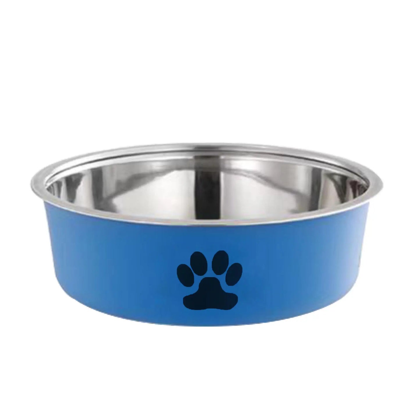 Qbellpet Stainless Steel Dog Bowls Insulated Dog Food Water Bowl No Tip Pet Feeder Bowl No Skid Spill Proof for Medium Large Dog
