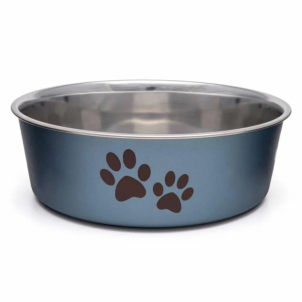Qbellpet Stainless Steel Dog Bowls Insulated Dog Food Water Bowl No Tip Pet Feeder Bowl No Skid Spill Proof for Medium Large Dog