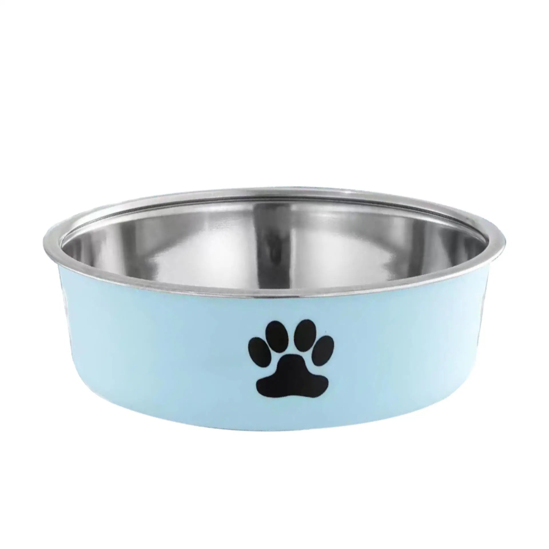 Qbellpet Stainless Steel Dog Bowls Insulated Dog Food Water Bowl No Tip Pet Feeder Bowl No Skid Spill Proof for Medium Large Dog