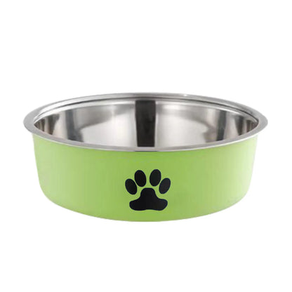 Qbellpet Stainless Steel Dog Bowls Insulated Dog Food Water Bowl No Tip Pet Feeder Bowl No Skid Spill Proof for Medium Large Dog